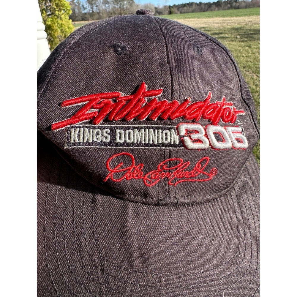 Kings Dominion Intimidator 305Hat Dale Earnhardt Signature NASCAR Black Cap 59cm